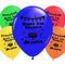 Add Your Name and Age Personalised Balloons - Pack of 50 - Multi Cake