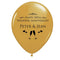 Add Your Names Personalised Balloons- Pack of 50- Golden Anniversary