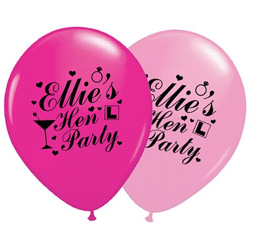 Add Your Name Personalised Balloons - Pack of 50 - Hen Party