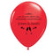 Add Your Names Personalised Balloons - Pack of 50 - Ruby Anniversary
