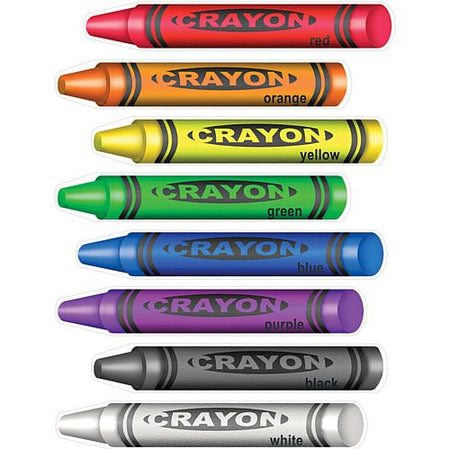 Peel 'n' Place Crayons - 43cm - Pack of 8