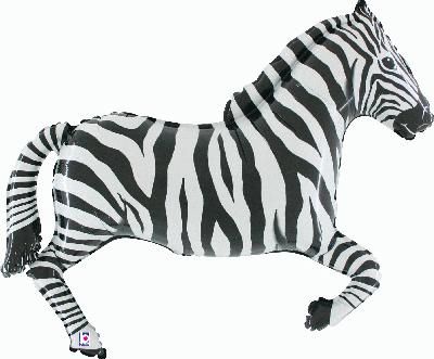 Zebra Foil Balloon 43"