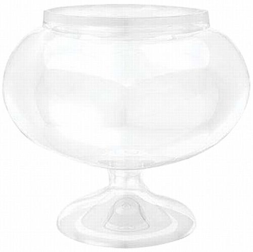 Round Plastic Sweet Jar on Stand - 15.8cm
