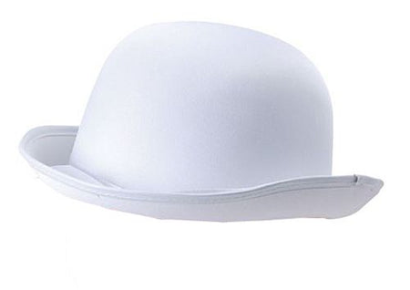 White Satin Bowler Hat