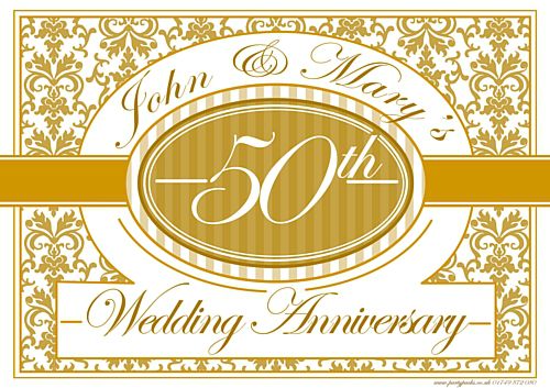 Golden Anniversary Personalised Poster- A3