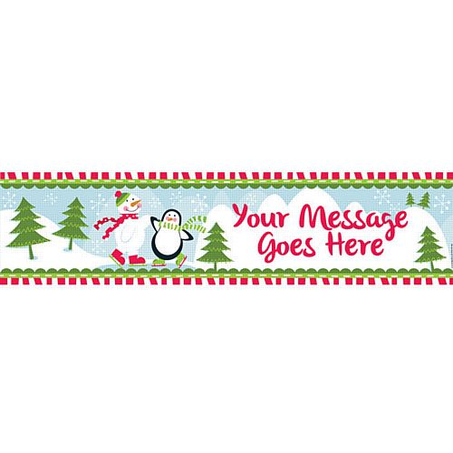 Christmas Winter Wonderland Personalised Banner - 1.2m