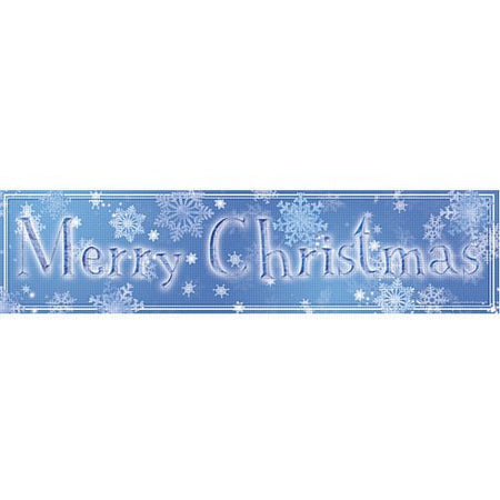 Frosty Snowflakes 'Merry Christmas' Banner - 1.2m