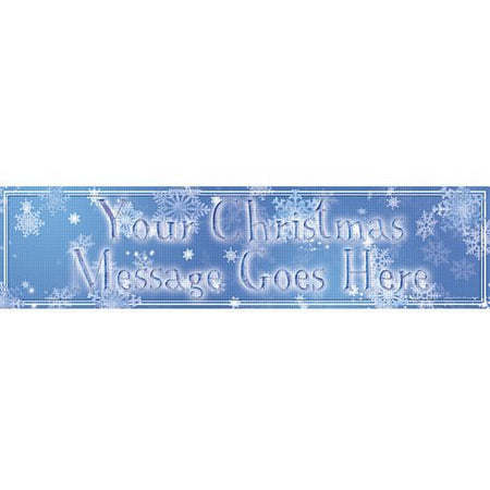 Frosty Snowflakes Personalised Banner - 1.2m