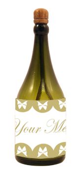 Personalised Champagne Bubbles - Butterfly - Pack of 16