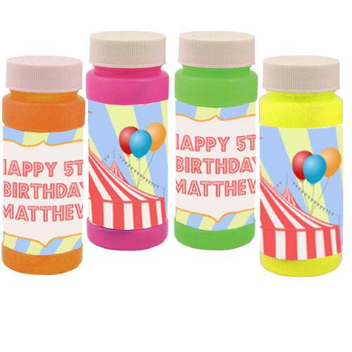 Personalised Bubbles - Circus - Pack of 8