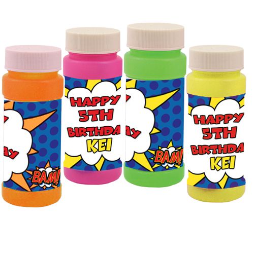 Personalised Bubbles - Superhero - Pack of 8