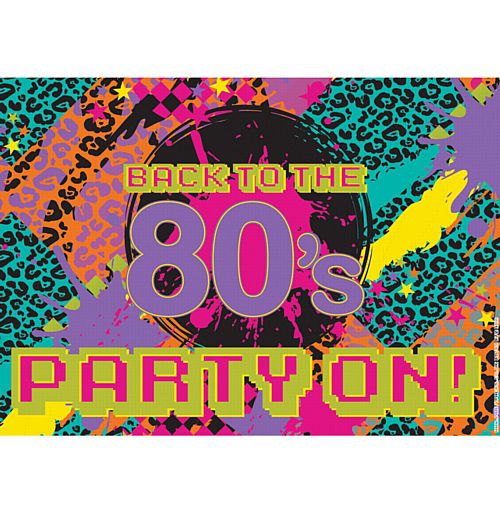 Party On 80's Poster -A3
