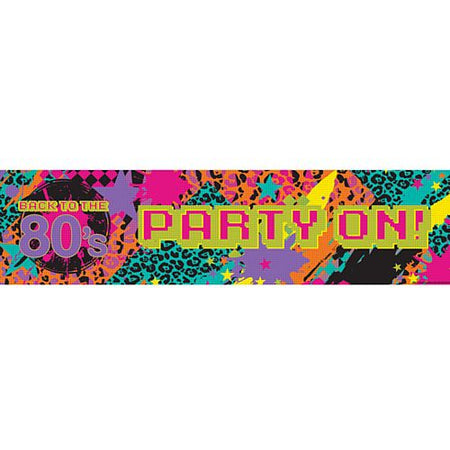 Party On 80's Banner - 1.2m