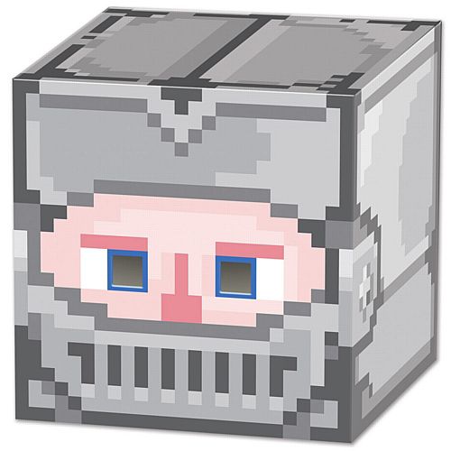 Knight 8-Bit Box Head 3D Mask - 23cm