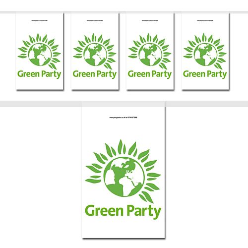 Green Party Flag Interior Bunting - 2.4m