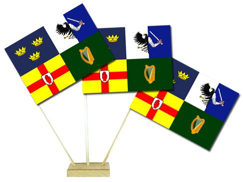 Ireland 4 Provinces Paper Table Flags 15cm on 30cm Pole