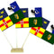 Ireland 4 Provinces Paper Table Flags - 15cm on 30cm Pole - Each