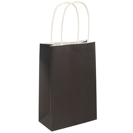Black Paper Party Bags - 21cm - Each