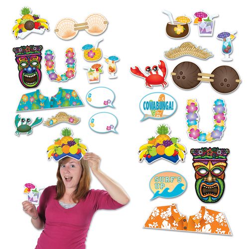 Luau Photo Props - Pack of 12