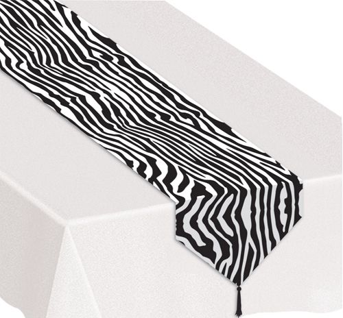 Zebra Print Paper Table Runner - 1.83m