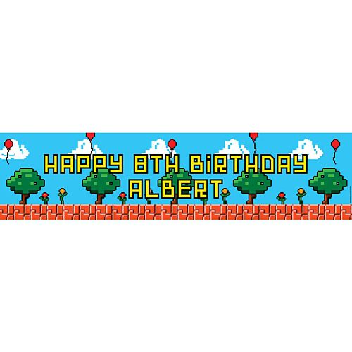Video Game Personalised Banner - 120cm x 30cm