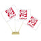 Labour Party Paper Table Flags 15cm on 30cm Pole