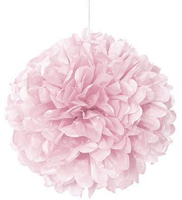 Lovely Pink Pom Pom Decoration - 40cm - Each