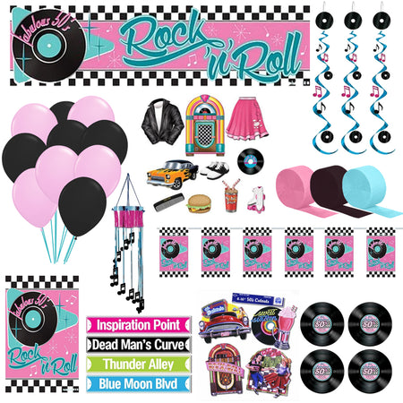 1950's Rock n Roll Decoration Party Pack