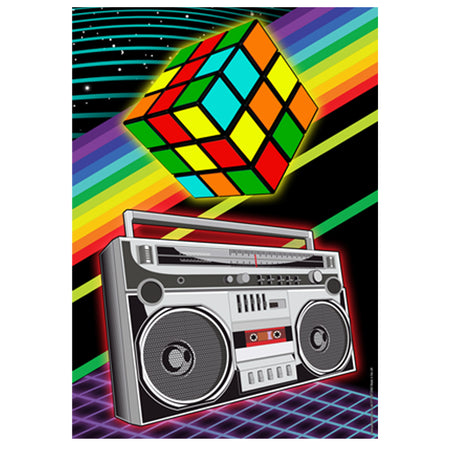 80's Puzzle Cube Poster Decoration - A3