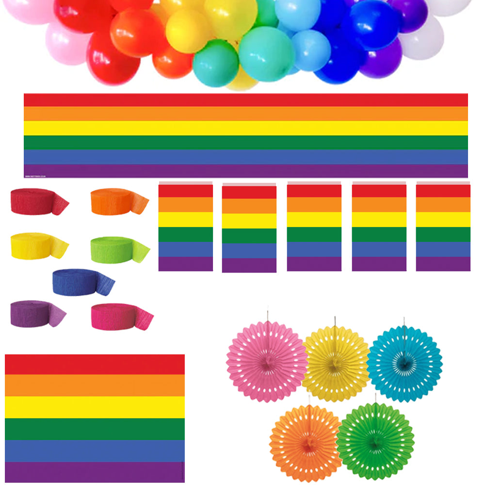 Rainbow Decoration Party Pack