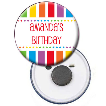 Personalised Magnet - Rainbow Celebration - 58mm