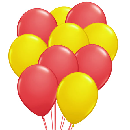 Red & Yellow Latex Balloons - 10