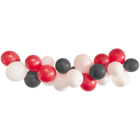 Red, Black and White Balloon Arch DIY Kit - 2.5m