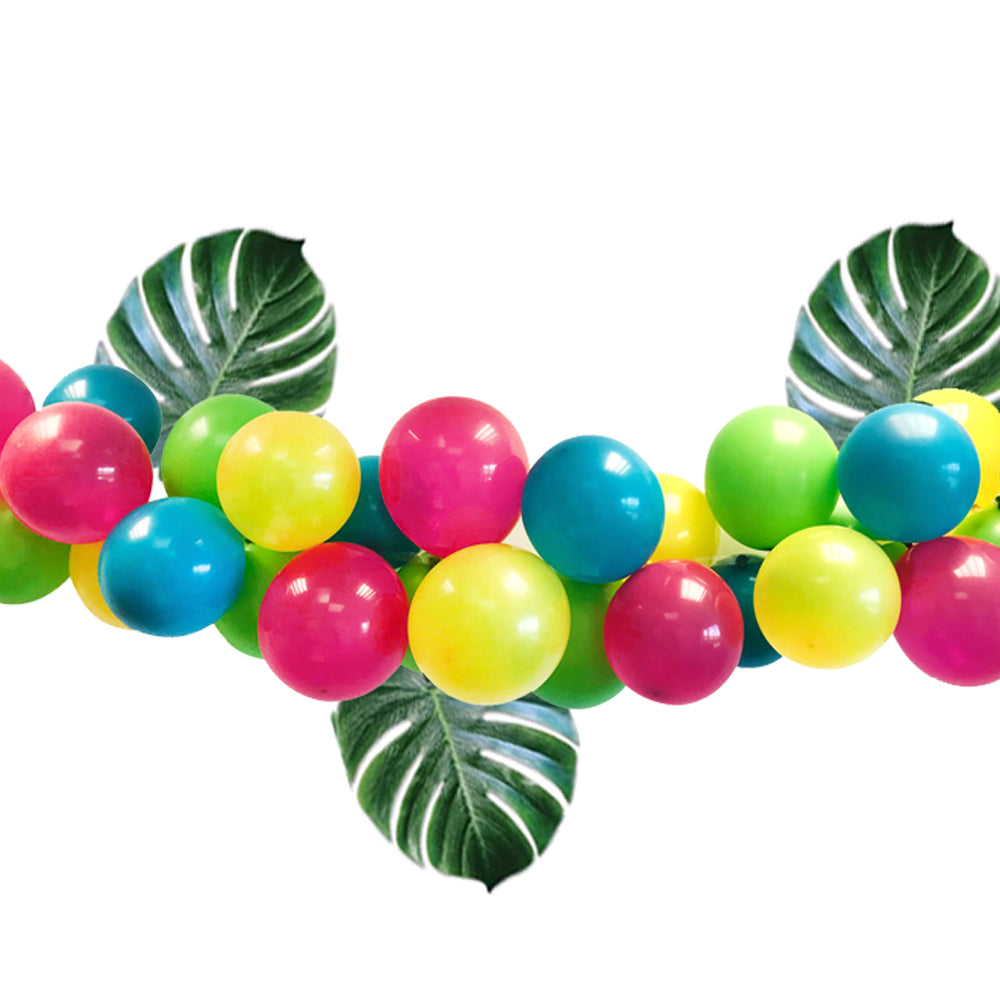 Tropical Balloon Arch With Palm Leaves DIY Kit - 2.5m