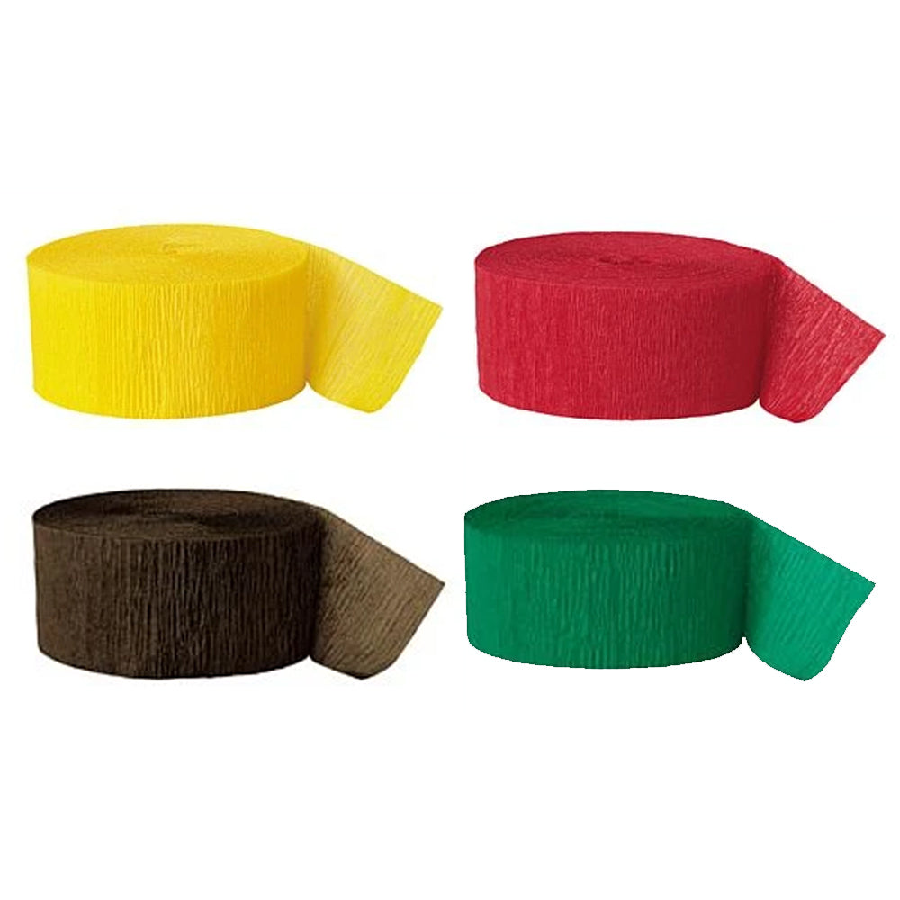 Reggae Color Green, Yellow, Red and Black Streamer Decoration Pack