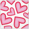Retro Hearts Valentine's Day Paper Napkins - Pack of 16