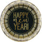 Happy New Year Paper Plates - 22cm - Pack of 8
