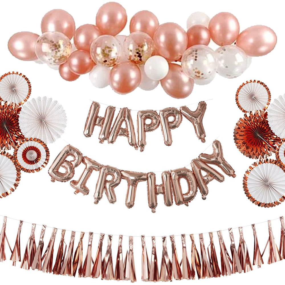 Rose Gold Birthday Deluxe Decoration Pack