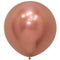 Large Chrome Metallic Rose Gold Latex Balloons - 24