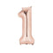 Rose Gold Number 1 Air Filled Foil Balloon - No Helium Required! - 16