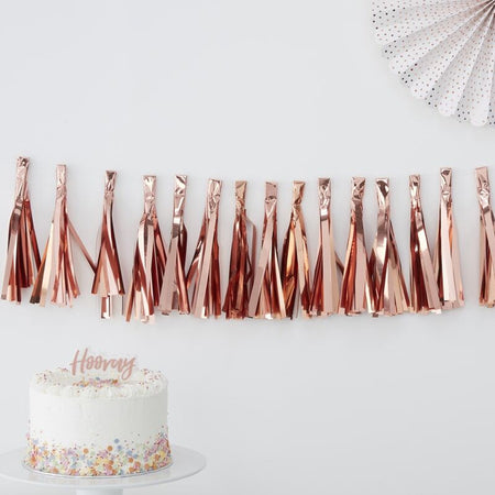 Rose Gold Tassel Garland - 2m