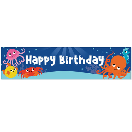 Sealife Happy Birthday Banner - 1.2m