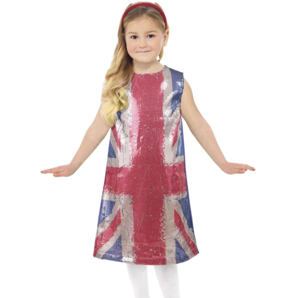 Kid's Union Jack Sequin Dress