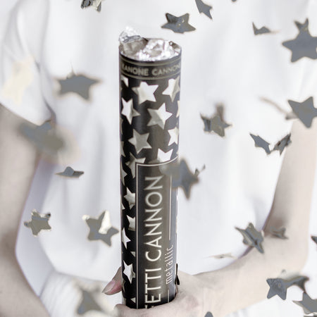 Silver Star Confetti Cannon - 60cm