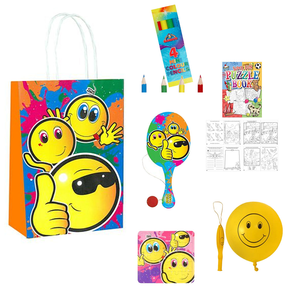 Smiley Face Plastic Free Party Bag Kit with Contents - Each