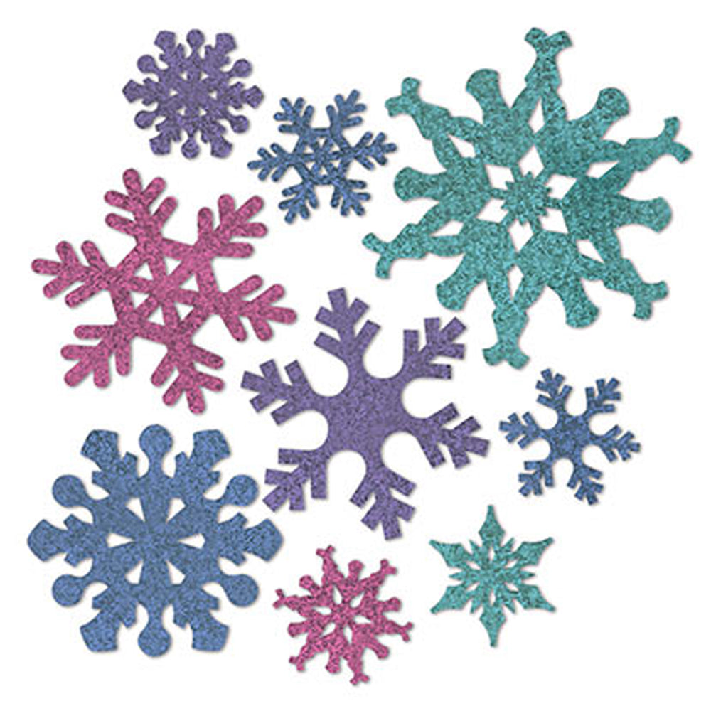 Glitter Snowflake Cutouts - 5"- 12" - Pack of 9