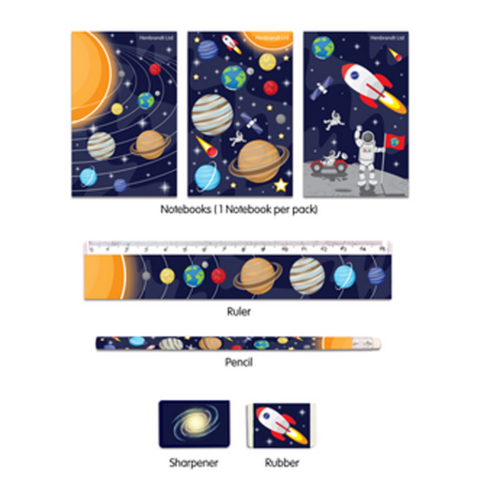 Space Themed Stationary Set - 5 Pieces