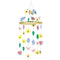 Pastel Floral Paper Chandelier Decoration