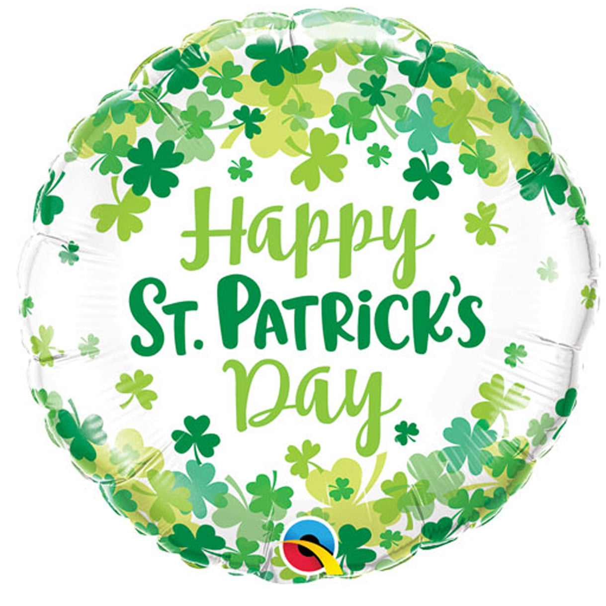 St. Patrick's Day Shamrock Confetti Foil Balloon - 18"