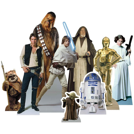 Star Wars Heroes Characters Tabletop Mini Card Cutout Centrepieces - Pack of 9